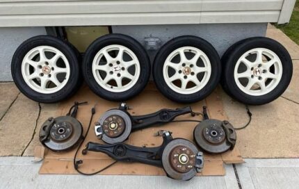 36MM ITR 5 Lug 15” CT Wheels 225/50 R888’s All 4 K Tuned Toe Arms BWR Camber Kits